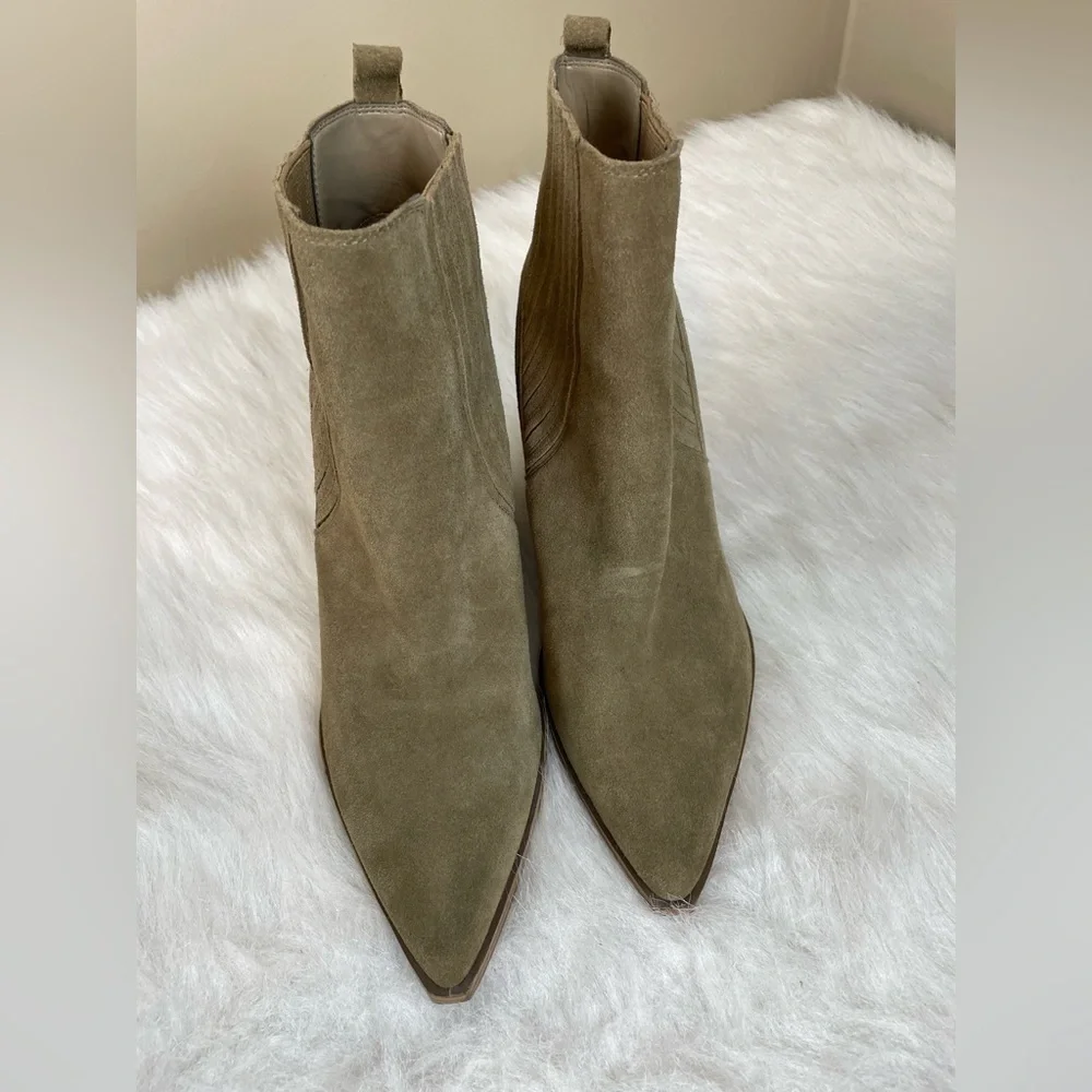Marc Fisher Women's Suede Ankle Boots - Tan